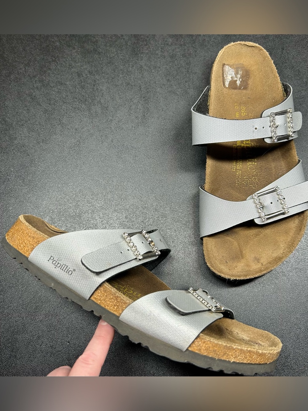 Papillio Birkenstock Women’s Size 10 Arizona Flex Rhinestone Buckle Sandals